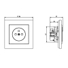 SONATA GP-1RZ/m/27  gniazdo pojedyncze z uziemieniem
