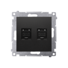 SIMON54 D62.01/49  gniazdo komputerowe podwójne  kategorii 6  RJ45  nieekranowane