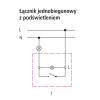 IMPRESJA ŁP-1YS/m/28  łącznik pojedyncze podś.