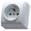 BIS GN-1BZ/00  gniazdo pojedyncze z uziemieniem natynkowe