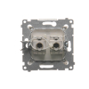 SIMON54 D62E.01/44  gniazdo komputerowe podwójne  kategorii 6  RJ45  ekranowane