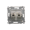 SIMON54 D62E.01/43  gniazdo komputerowe podwójne  kategorii 6  RJ45  ekranowane