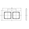 SONATA R-2R/00  ramka podwójna do włączników i gniazdek