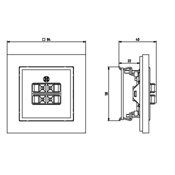 SONATA GG-2R/m/33  gniazdo głośnikowe podwójne