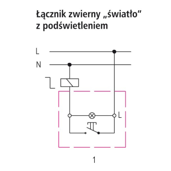 SONATA ŁP-5RS/m/00  przycisk światło z podświetleniem