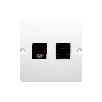 BASIC MODUŁ BMF5T.02/11  gniazdo komputerowe pojedyncze  kategorii 5e  RJ45  nieekranowane + gniazdo telefoniczne pojedyncze RJ11