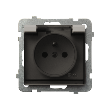 SONATA GPH-1RZ/m/82/d  gniazdo pojedyncze hermetyczne z uziemieniem oraz uszczelką ramki w komplecie