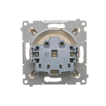 SIMON54 DGZ1Z.01/41  gniazdo pojedyncze z uziemieniem oraz przesłonami torów prądowych, zaciski śrubowe