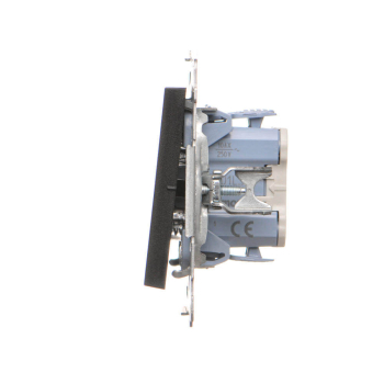 SIMON55 TD1.01/149  Przycisk „dzwonek” (moduł) 10 AX, 250 V~, szybkozłącza; Czarny mat