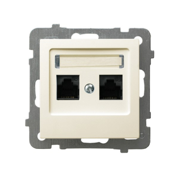 AS GPK-2G/K/m/27  gniazdo komputerowe podwójne  kategorii 5e  RJ45  KRONE