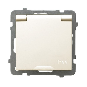 AS GPH-1GZ/m/27/w  gniazdo pojedyncze hermetyczne z uziemieniem