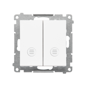SIMON55 TW5L2.01/111  Łącznik świecznikowy podświetlany (moduł) 10 AX, 250 V~, szybkozłącza; Biały mat