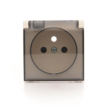 SIMON54 DGZ1BUZP/41A  pokrywka gniazda pojedynczego hermetycznego z uziemieniem, ma w komplecie zintegrowane przesłony torów prądowych