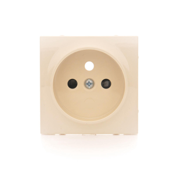 SIMON54 DGZ1ZP/41  pokrywka gniazda pojedynczego z uziemieniem, ma w komplecie zintegrowane przesłony torów prądowych