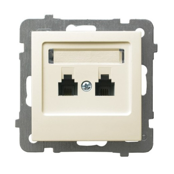 AS GPT-2GN/m/27  gniazdo telefoniczne podwójne niezależne  RJ11