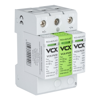 Ogranicznik przepięć  DC  klasa B+C  T1+T2  3P   5kA  1200V  fotowoltaiczny  VCX