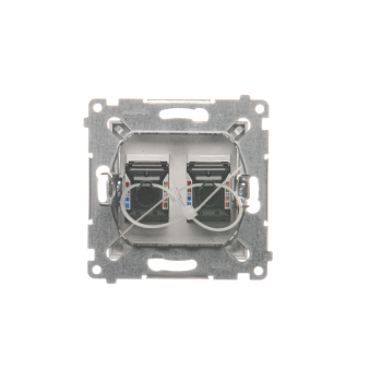 SIMON54 D62.01/43  gniazdo komputerowe podwójne  kategorii 6  RJ45  nieekranowane