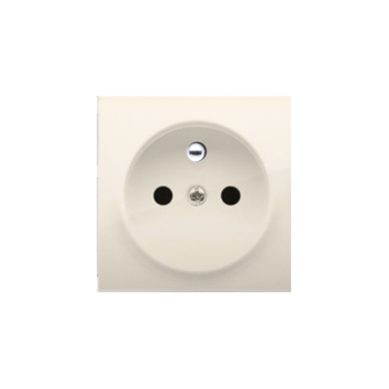 SIMON54 DGZ1ZP/41  pokrywka gniazda pojedynczego z uziemieniem, ma w komplecie zintegrowane przesłony torów prądowych