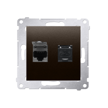 SIMON54 D62.01/46  gniazdo komputerowe podwójne  kategorii 6  RJ45  nieekranowane