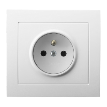 KIER GP-1WZ/00  gniazdo pojedyncze z uziemieniem