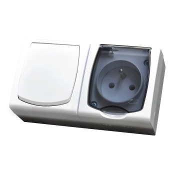 MADERA ZH-NŁ1G/00/d wyłącznik pojedynczy + gniazdo