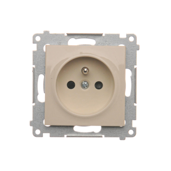 SIMON54 DGZ1Z.01/41  gniazdo pojedyncze z uziemieniem oraz przesłonami torów prądowych, zaciski śrubowe