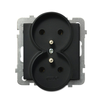 SONATA GP-2RRZ/m/33  gniazdo podwójne z uziemieniem modułowe do ramek