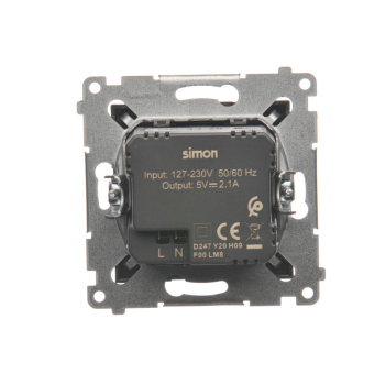 SIMON54 DC2USB.01/48  ładowarka USB podwójna typu A+A
