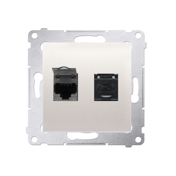 SIMON54 D62.01/41  gniazdo komputerowe podwójne  kategorii 6  RJ45  nieekranowane