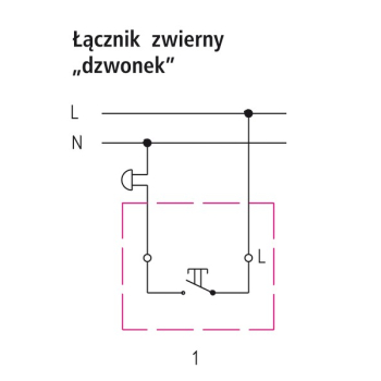 IMPRESJA ŁP-6Y/m/18  przycisk dzwonek