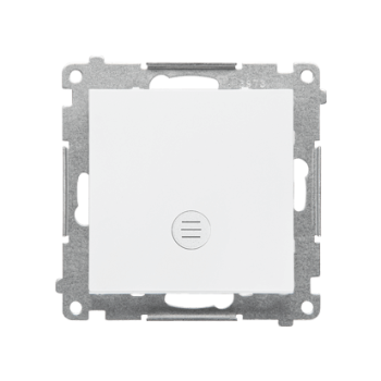 SIMON55 TP1L.01/111  Przycisk pojedynczy zwierny z podświetleniem LED (moduł) 10 AX, 250 V~, szybkozłącza; Biały mat