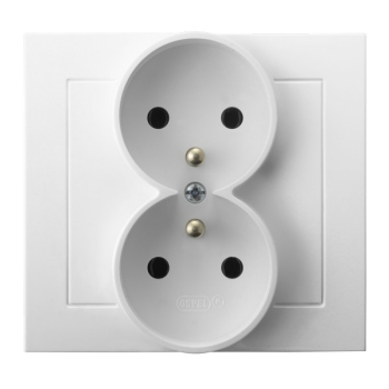 KIER GP-2WZ/00  gniazdo podwójne z uziemieniem