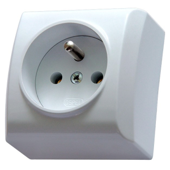 BIS GN-1BZ/00  gniazdo pojedyncze z uziemieniem natynkowe