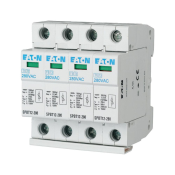 Ogranicznik przepięć  AC  klasa  B+C  T1+T2  4P  12,5kA  EATON  SPBT12-280/4