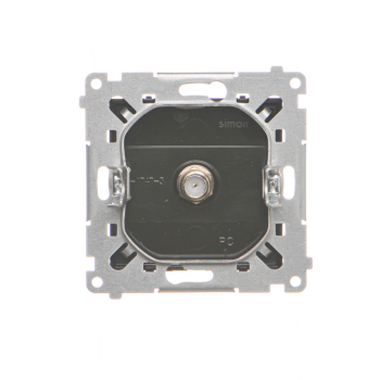 SIMON55 TASF1.01/149  Gniazdo antenowe typu „F” pojedyncze (moduł). Do instalacji indywidualnych; Czarny mat