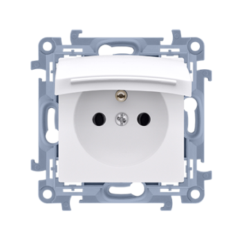 SIMON10 CGZ1B.01/11  gniazdo pojedyncze hermetyczne z uziemieniem oraz uszczelką ramki w komplecie,  zaciski śrubowe