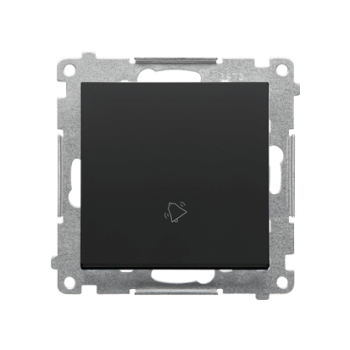 SIMON55 TD1.01/149  Przycisk „dzwonek” (moduł) 10 AX, 250 V~, szybkozłącza; Czarny mat