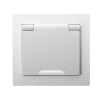 KIER GPH-1WZ/00/w  gniazdo pojedyncze z uziemieniem