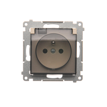 SIMON54 DGZ1BUZ.01/41A  gniazdo pojedyncze hermetyczne z uziemieniem bez uszczelki,  zaciski śrubowe