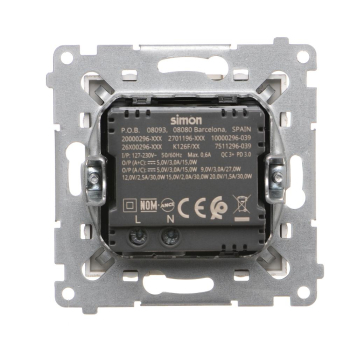 SIMON54 DEC2CAQ.01/44  ładowarka USB podwójna  30W  typu C+A