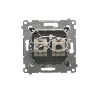 SIMON54 D62E.01/46  gniazdo komputerowe podwójne  kategorii 6  RJ45  ekranowane