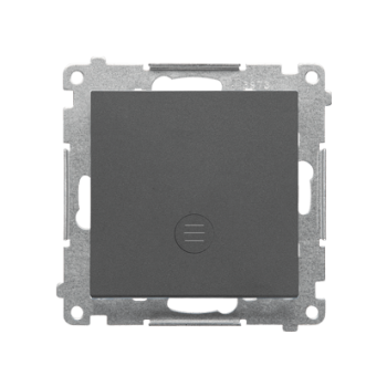 SIMON55 TW1L.01/149  Łącznik jednobiegunowy z podświetleniem LED (moduł) 10 AX, 250 V~, szybkozłącza; Czarny mat