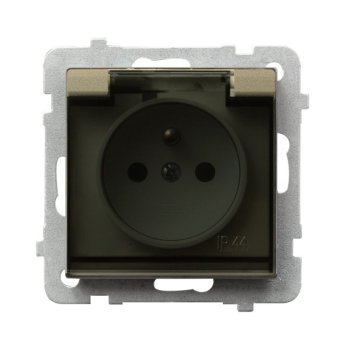 SONATA GPH-1RZ/m/39/d  gniazdo pojedyncze hermetyczne z uziemieniem oraz uszczelką ramki w komplecie