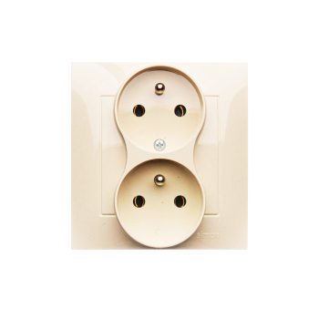 SIMON54 DGZ2T/41  gniazdo podwójna z uziemieniem oraz funkcją niezmienności faz