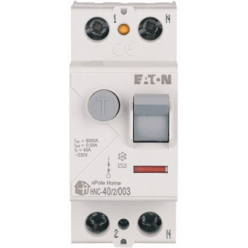 Wyłącznik różnicowoprądowy  40A  2P   30mA  Typu AC  standardowa  HNC-40/2/003  EATON  xPole Home