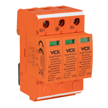 Ogranicznik przepięć  DC  klasa B+C  T1+T2  3P   5kA  1200V  fotowoltaiczny  VCX