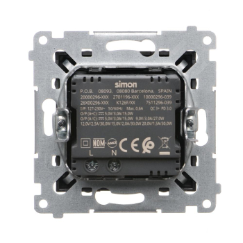 SIMON54 DEC2CAQ.01/46  ładowarka USB podwójna  30W  typu C+A
