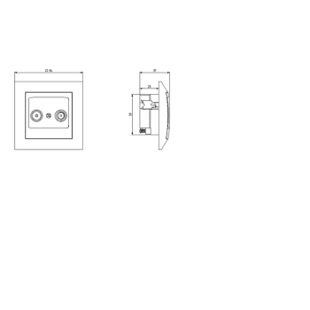 IMPRESJA GPA-16YP/m/00  gniazdo antenowe RTV przel