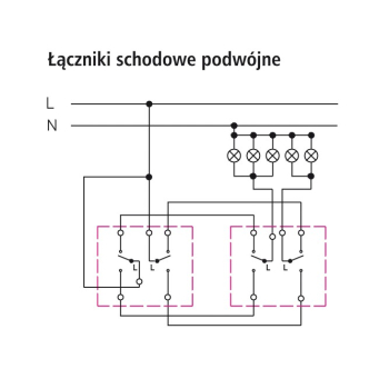 SONATA ŁP-10R/m/27  łącznik schodowy podwójny