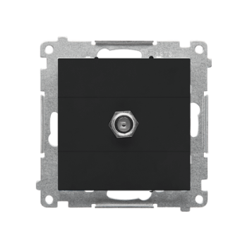 SIMON55 TASF1.01/149  Gniazdo antenowe typu „F” pojedyncze (moduł). Do instalacji indywidualnych; Czarny mat
